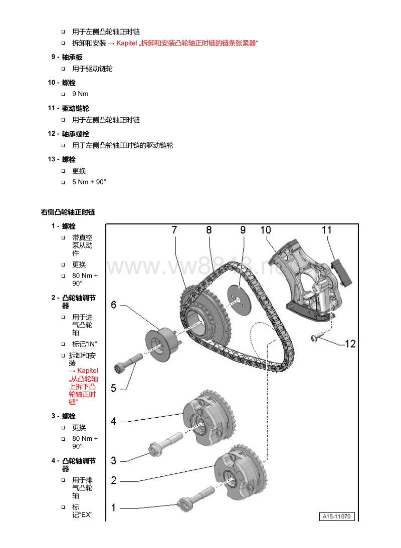 奥迪4.0t直喷汽油发动机正时装配手册