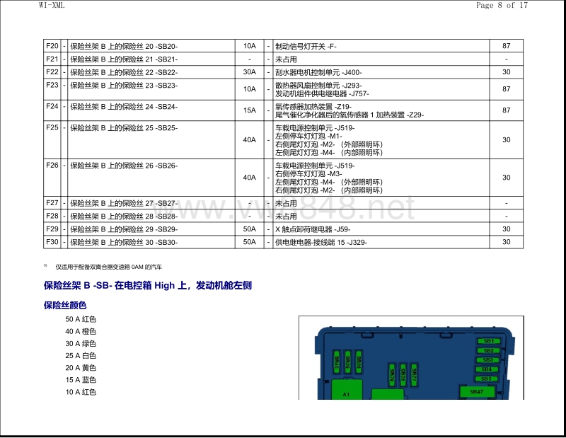 2014年款起大众cc保险丝位置图