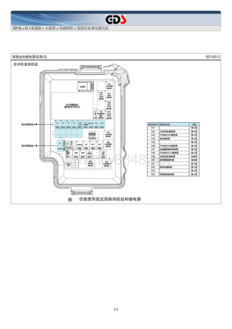 2016年北京现代领动电路图g1.6 gdi 电源和接地