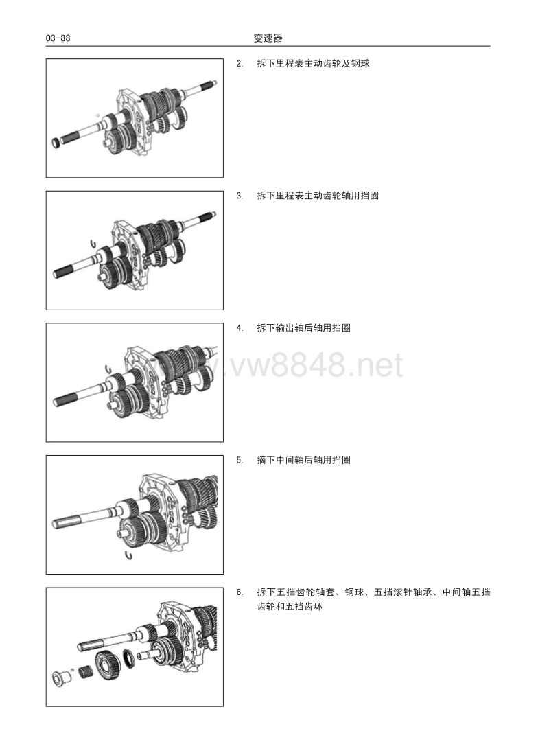 2017年长城风骏6皮卡维修手册 r631a和r631b变速器05