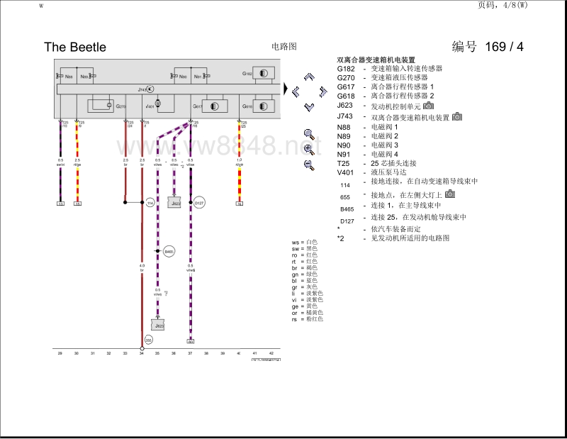 2016大众甲壳虫电路图 17-双离合器变速箱0am