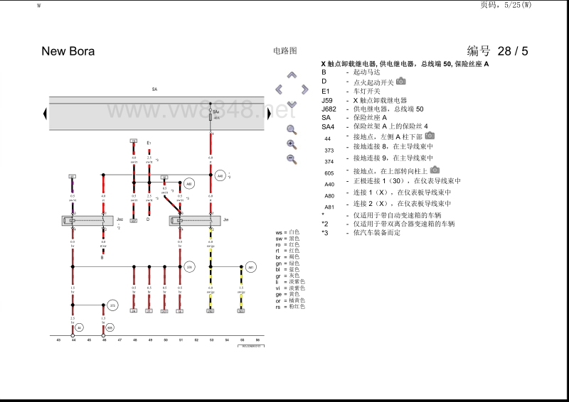 2014年一汽大众宝来电路图 保险丝配置cfba