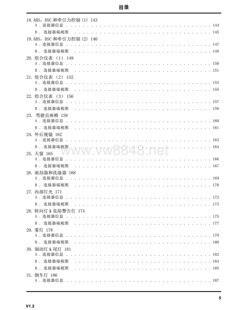 2013年上汽荣威350电路图 00-目录