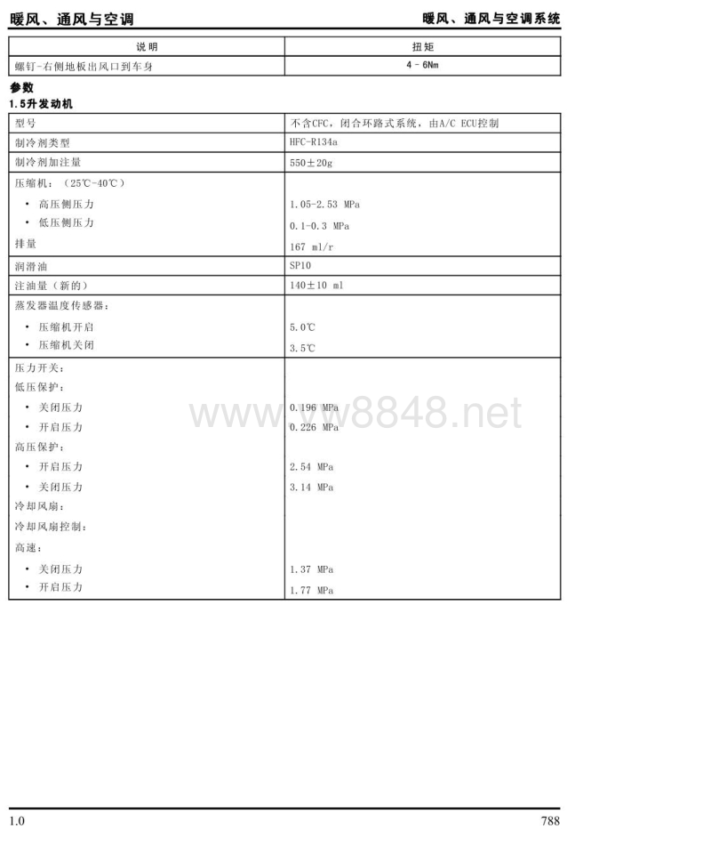 2014年上汽名爵gt锐行维修手册 24-暖风通风和空调系统