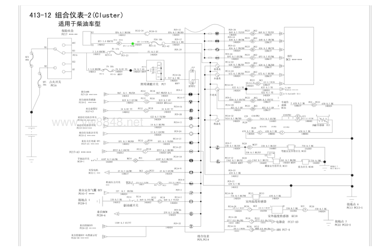 2012年江铃域虎2.4电路图 线路原理图