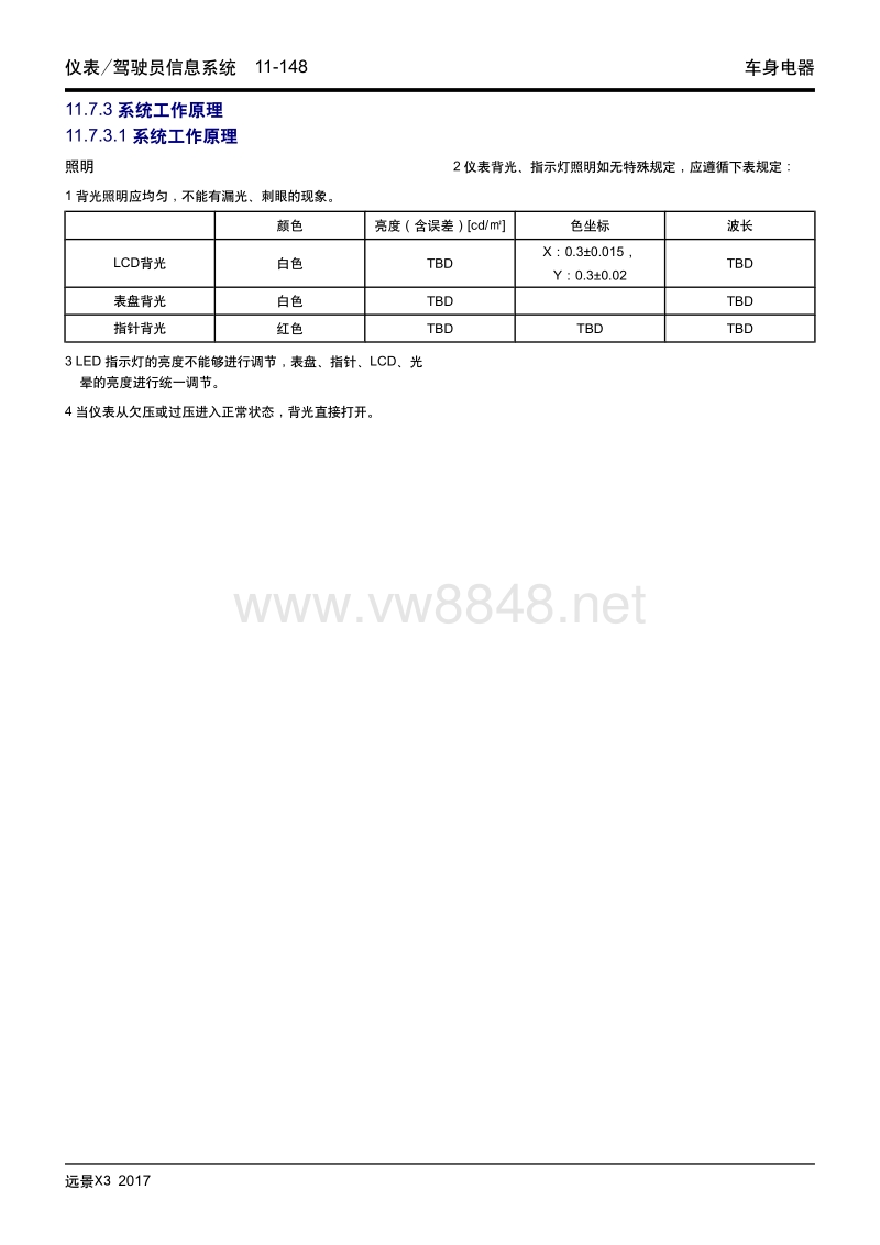 2017年吉利远景x3维修手册 11.07 仪表,驾驶员信息系统