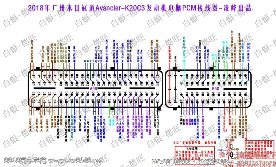 资源分类 汽车电子 电脑端子图 2018年广州本田冠道avancier-k20c3