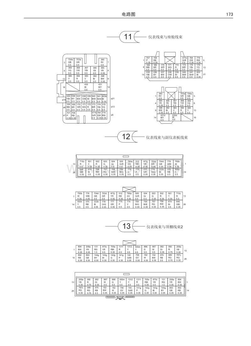 2017年长城哈弗h9电路图08 插件图-右舵专用