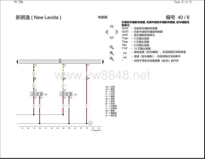 2015年新朗逸电路图( new lavida )驻车距离报警(pdc)