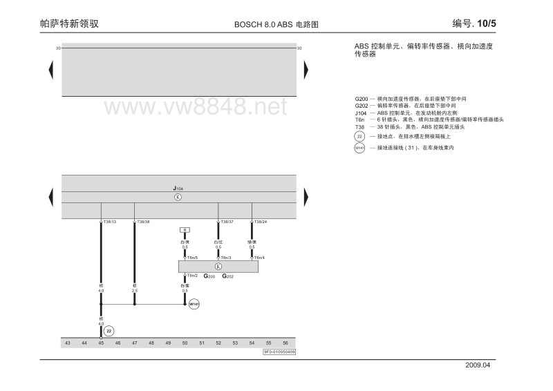 2009passat新领驭10_bosch 8.0 abs电路图