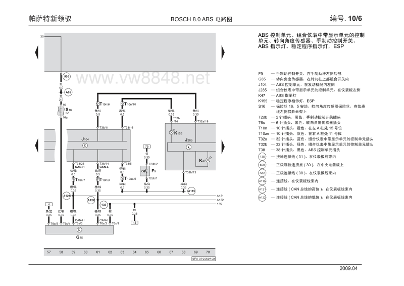 2009passat新领驭10_bosch 8.0 abs电路图