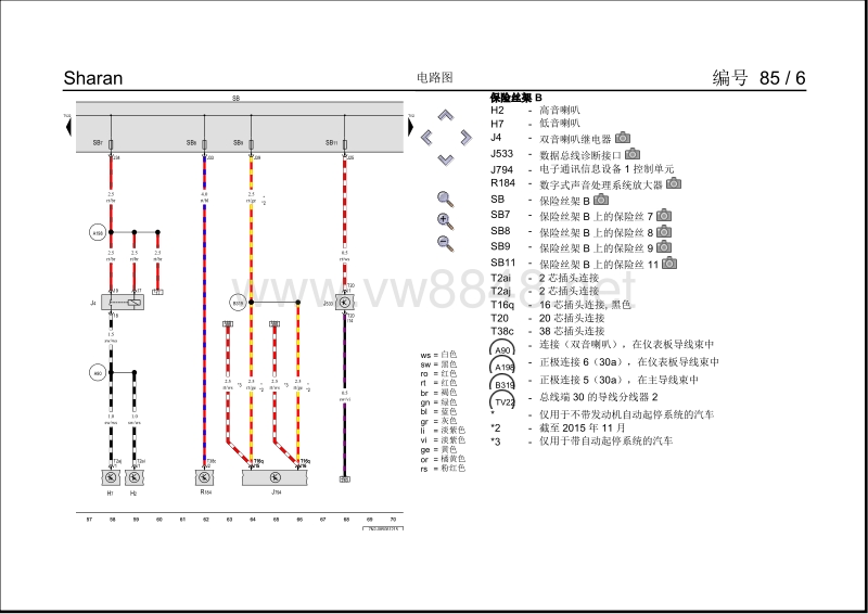 2010大众夏朗保险丝配置2015电路图