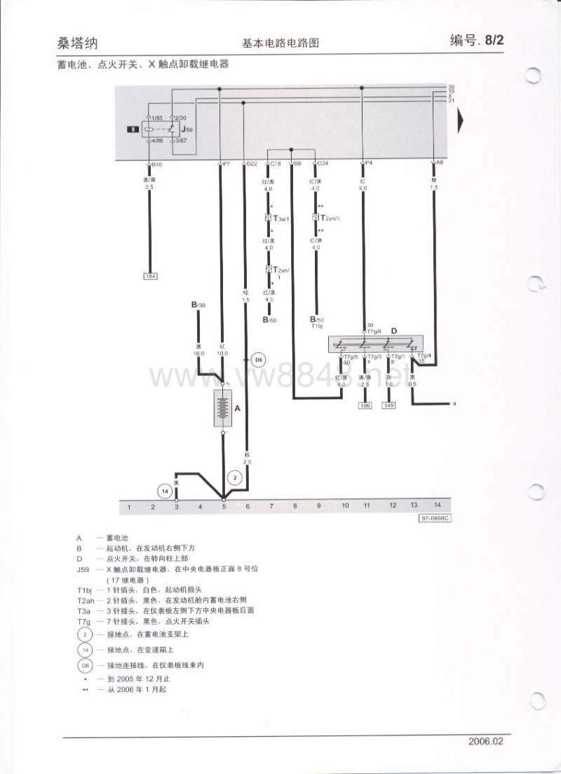 08新桑塔纳电路图