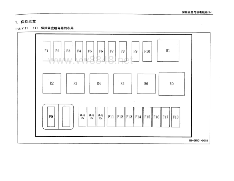 2013五菱之光电路图03-保险丝与供电