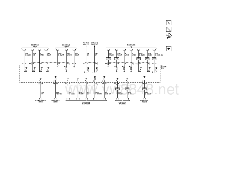 2012科鲁兹全车电路图11.1.1.2 车身控制系统示意图