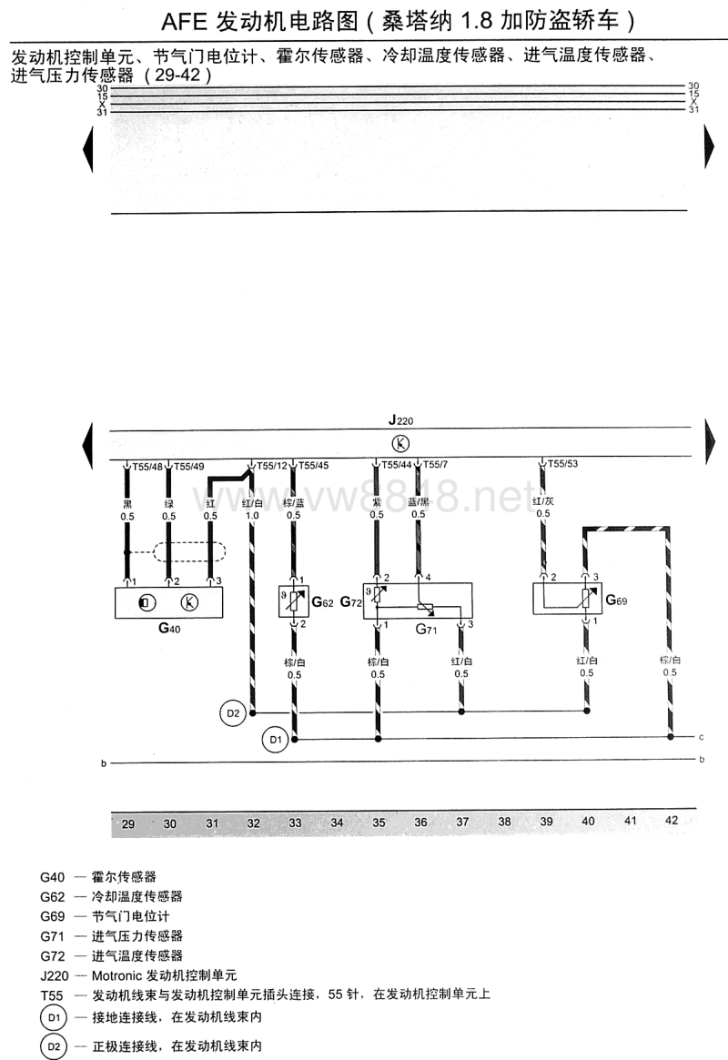 普通桑塔纳电路图